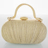 Rhinestone Shell Evening Clutch – Party & Wedding Shoulder Handbag, 7.3 x 2.0 x 4.5 in (185 x 50 x 115 mm)