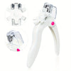 U-Shaped Nail Tip Cutter Trimmer for Acrylic False Nails - Adjustable Scissors with Stainless Steel File