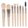 8-Piece Travel Makeup Brush Set – Concealer, Blush, Powder, Eyeshadow & Foundation Brushes