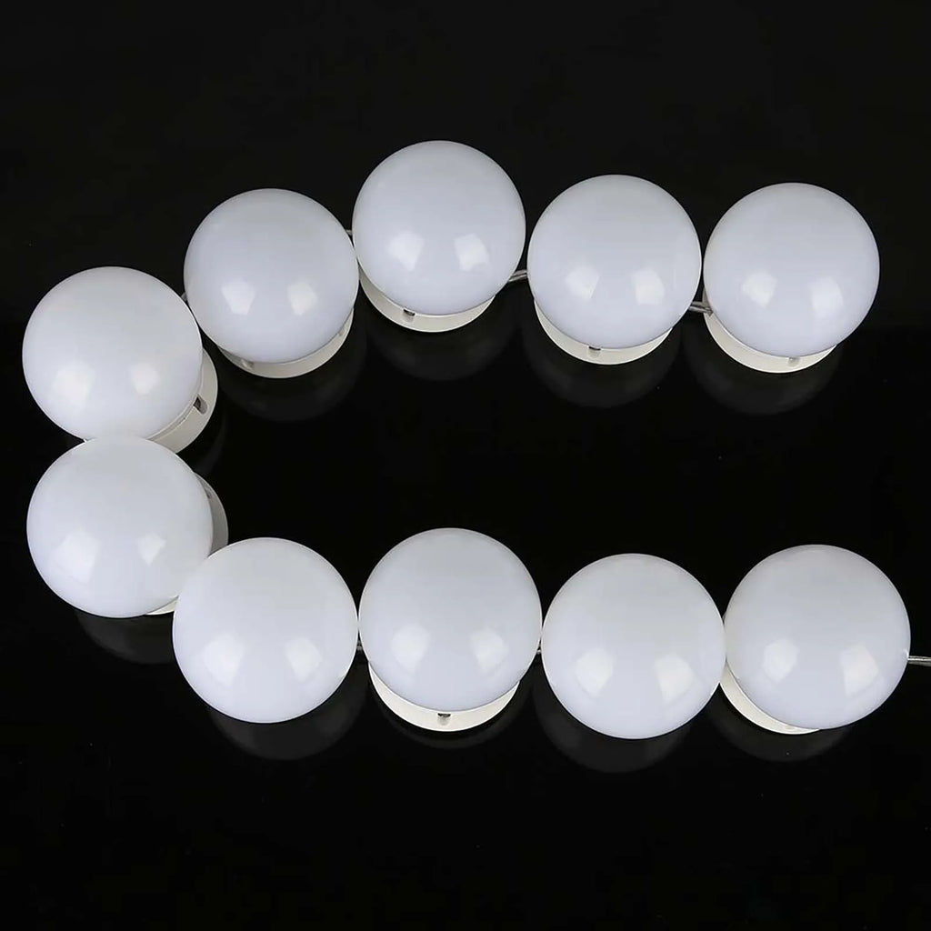 10-Pack LED Vanity Mirror Light Kit – Dimmable USB Hollywood Makeup Bulbs (3200K–6500K) with Touch Dimmer