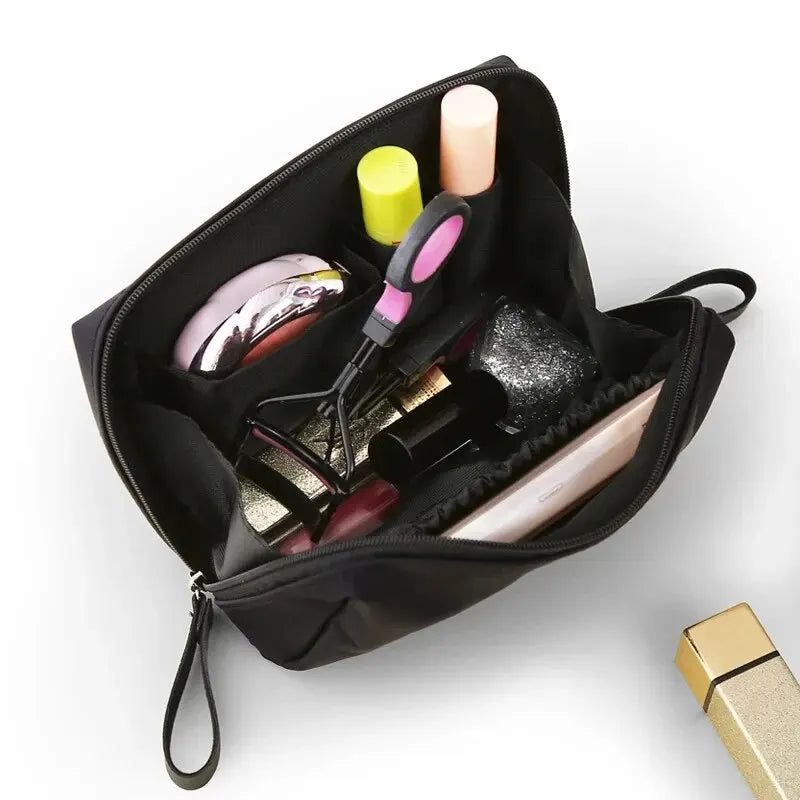 Women's Waterproof Cosmetic Bag - Korean Style Nylon Makeup Pouch & Toiletry Organizer