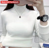 Women's Turtleneck Velvet Lined Knit Sweater - Thick Warm Slim Pullover