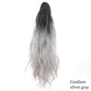 18-Inch (46 cm) Clip-In Water Ripple Ponytail Extension - Synthetic Gradient Multicolor, Heat-Resistant