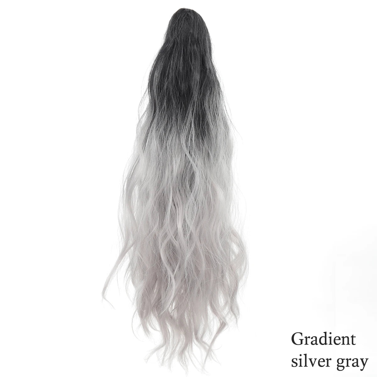 18-Inch (46 cm) Clip-In Water Ripple Ponytail Extension - Synthetic Gradient Multicolor, Heat-Resistant