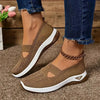 Breathable Mesh Slip-On Flats for Women — Lightweight Casual Loafers with EVA Insole (Plus Size EU 43)