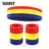 Sweatband Set — 1 Headband + 1 Pair Wristbands, Sweat-Absorbent Athletic Head & Wrist Bands for Workout Basketball Running Tennis