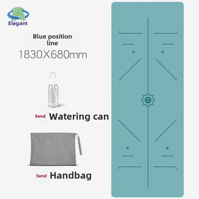 Suede Chamois Yoga Mat 183 x 68 cm (72 x 26.8 in) - Portable Foldable Non‑Slip Exercise Mat for Yoga, Dance & Jump Rope