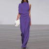 Off-Shoulder Wide Leg Jumpsuit for Women, High Waist Office Romper with Full-Length Flare Pants – Spring/Summer