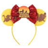 Mickey & Minnie Sequin Ear Headband with Bow – Disney-Inspired Hairband for Women & Kids, Party Cosplay