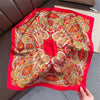 Polyester Satin-Look Square Scarf 70 x 70 cm (27.6 x 27.6 in), Cat Print Headscarf, Neck Wrap, Bandana for Women