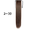 Wrap-Around Clip-In Ponytail Hair Extension 22-34 in (56-86 cm) Long Straight Heat-Resistant Synthetic Blonde Brown