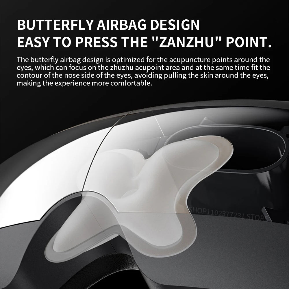 Xiaomi MiJia Smart Eye Massager - Foldable 7-Zone Airbag Massage Mask with NFC, Heat Compress & Mi Home App Control