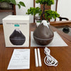 350ml (11.8 oz) Wood Grain Ultrasonic Essential Oil Diffuser & Humidifier, USB, Remote Control, 7-Color LED