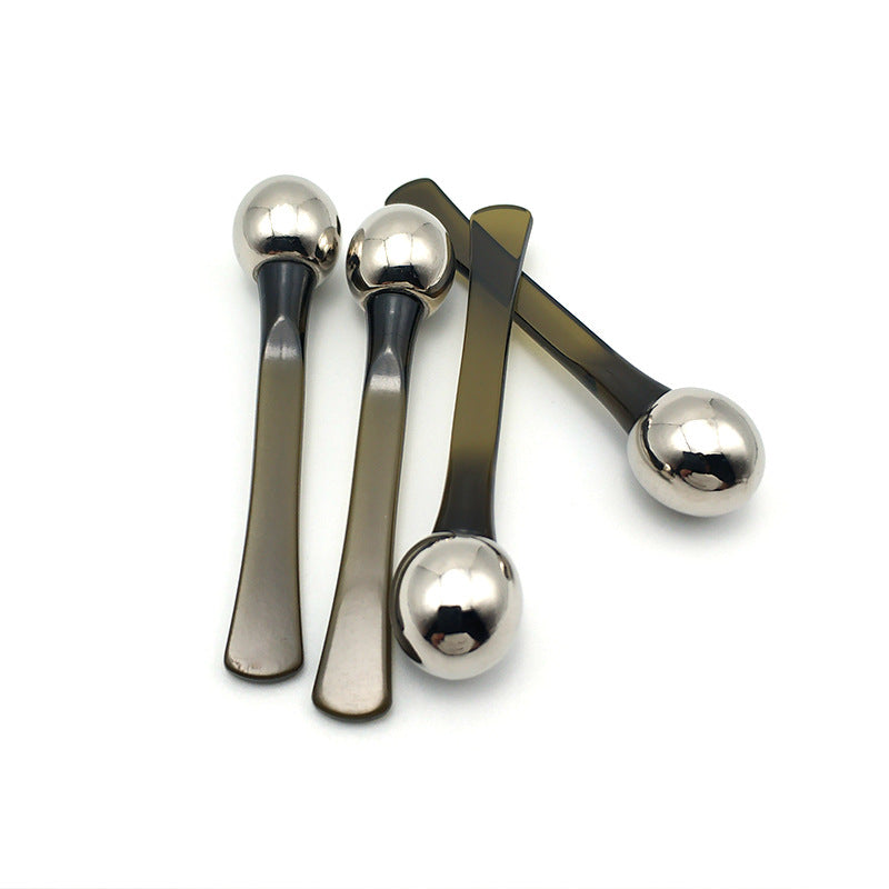 Gold Alloy Eye Massage Roller & Eye Cream Applicator Spatula - Facial Spoon for Dark Circles & Anti-Wrinkle Care