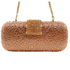 Green Crystal Evening Clutch with Purple Rhinestones, Acrylic Bridal Party Handbag, 22 x 5.5 x 10 cm (8.7 x 2.2 x 3.9 in)