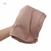 Women's Large Solid Polyester Hijab Scarf 80 x 190 cm (31.5 x 74.8 in) Long Muslim Headscarf Wrap Shawl Turban