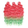 Synthetic Braiding Hair Extensions 24 in (60 cm) Loose Deep Wave Ombre Brown Rainbow Twist Crochet 3-Pack