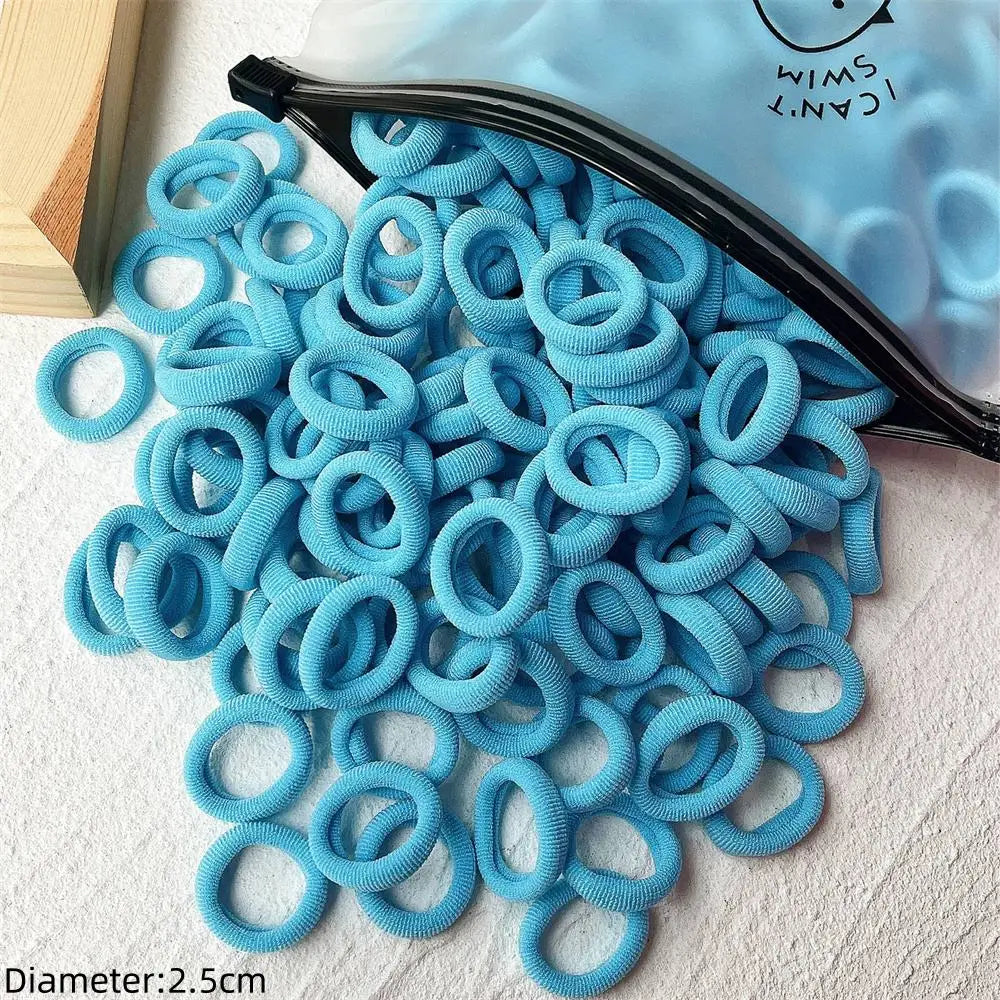 50-Pack No-Damage Elastic Hair Ties for Women & Girls – Seamless Ponytail Holders (Assorted Colors, Includes Black)