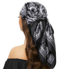 Square Satin Foulard Scarf 90 x 90 cm (35 x 35 in) Neckerchief Bandana Hijab for Women