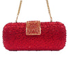 Green Crystal Evening Clutch with Purple Rhinestones, Acrylic Bridal Party Handbag, 22 x 5.5 x 10 cm (8.7 x 2.2 x 3.9 in)