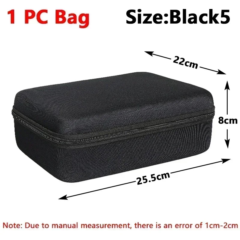 Multi-Size EVA Hard Travel Storage Case — Shockproof Zipper Pouch for Earphones, Makeup & Accessories
