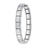 Women's Italian Charm Bracelet 9mm (0.35 in) Stainless Steel Link Bangle with Hidden Safety Clasp
