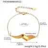 Geometric Pendant Jewelry Set – Stainless Steel Necklace, Bracelet & Earrings for Women, Gold-Tone
