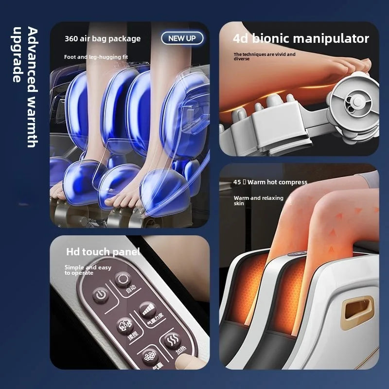 Foot & Calf Massager with Heat — Shiatsu Deep Kneading & Compression Therapy, Adjustable for Women & Men