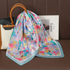 Luxury Satin Square Scarf 70 x 70 cm (27.6 x 27.6 in) – Silk-Feel Polyester Shawl Hijab Neckerchief Hair Ribbon Headband Bandana