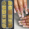 Mini Caviar Beads Nail Art 12-Grid Gold and Silver Micro Ball Charms 0.5–3mm (0.02–0.12in) with Magnetic Picker Pen