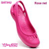 Lightweight Anti-Slip Jelly Clogs for Women Flat EVA Sandals for Nurses Beach Casual