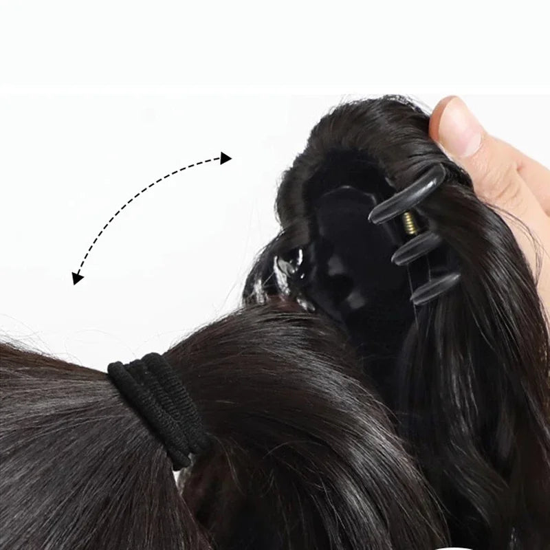 Short Curly Clip-In Ponytail 12-Inch (30 cm) Synthetic Hair Extension with Claw Clip