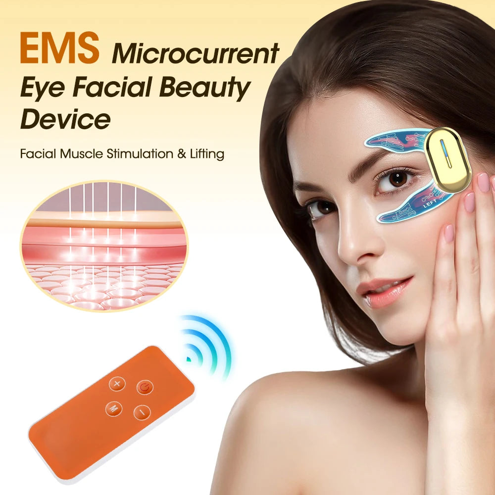 Rechargeable Electric Eye Massager - LED Red Light, Vibration & Heat Eye Care Device for Anti-Aging, Dark Circles & Eye Fatigue