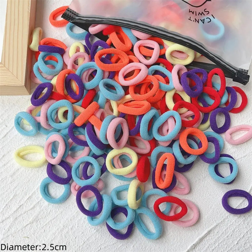 50-Pack No-Damage Elastic Hair Ties for Women & Girls – Seamless Ponytail Holders (Assorted Colors, Includes Black)