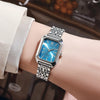 zkceenier Women's Square Stainless Steel Quartz Watch - 32mm Rectangle Case, Folding Clasp, Fashion Gift