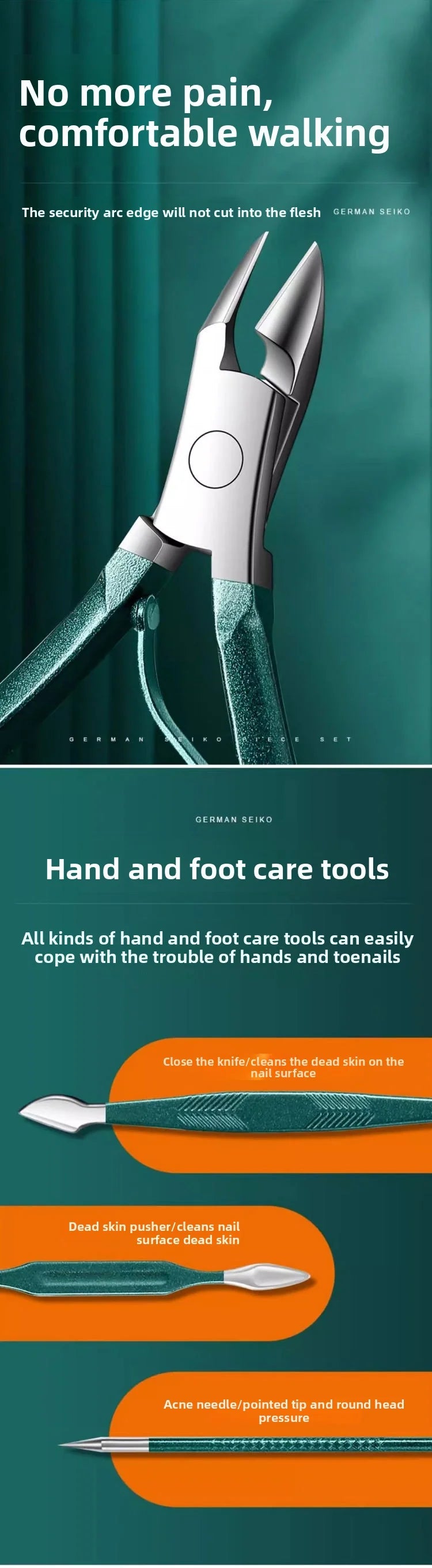 18-Piece Nail Care Set – Portable Carbon Steel Manicure & Pedicure Clippers, Scissors and Trimmers for Men & Women