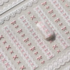 Gold Snowflake & Snowman 3D Self-Adhesive Christmas Nail Stickers with Rhinestones, 10.3 x 8 cm (4.06 x 3.15 in) Sheet