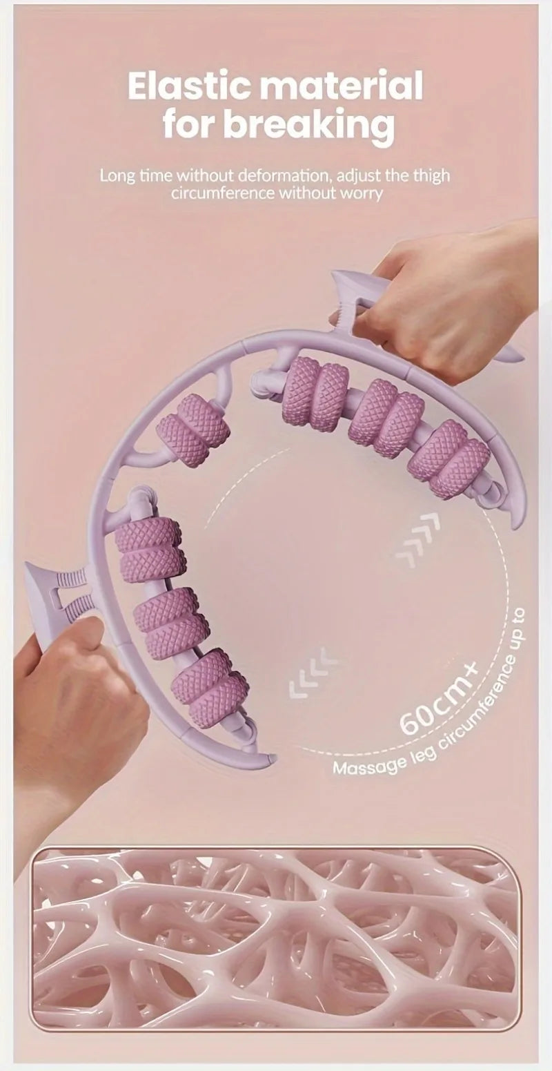 360° Dual-Row Massage Roller Clamp — Handheld Slimming Massager for Legs, Waist, Arms & Buttocks