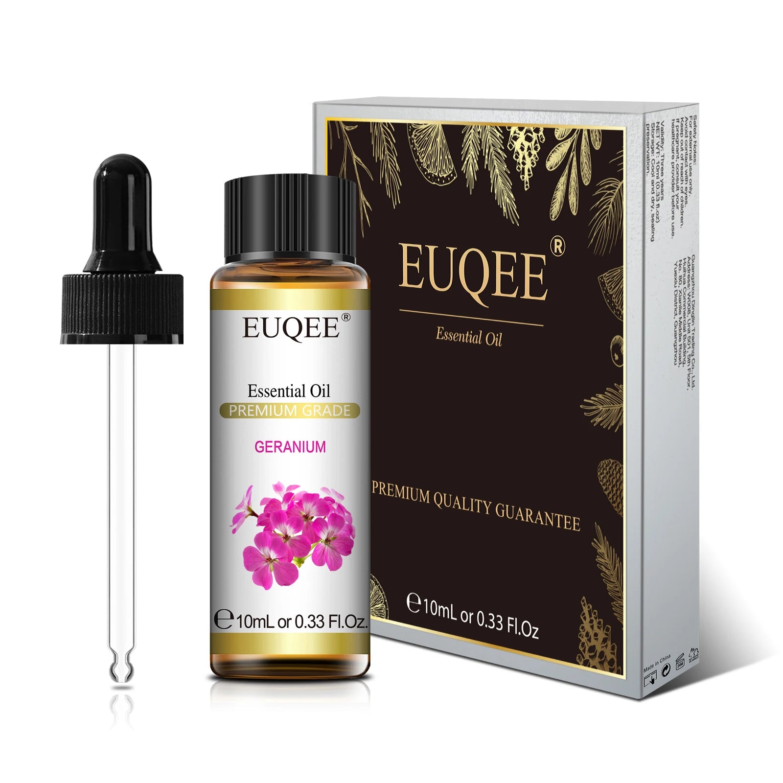 EUQEE 10ml Pure Essential Oil - Lavender, Jasmine, Eucalyptus, Vanilla, Sandalwood, Sweet Orange, Lemon, Oregano, Neroli