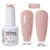 Red Semi-Permanent UV Gel Nail Polish 15ml (0.5 fl oz) Top & Base Hybrid