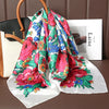 Satin-Look Square Scarf 27.6 x 27.6 in (70 x 70 cm) Cat Print Headscarf, Neck Wrap & Bandana for Women