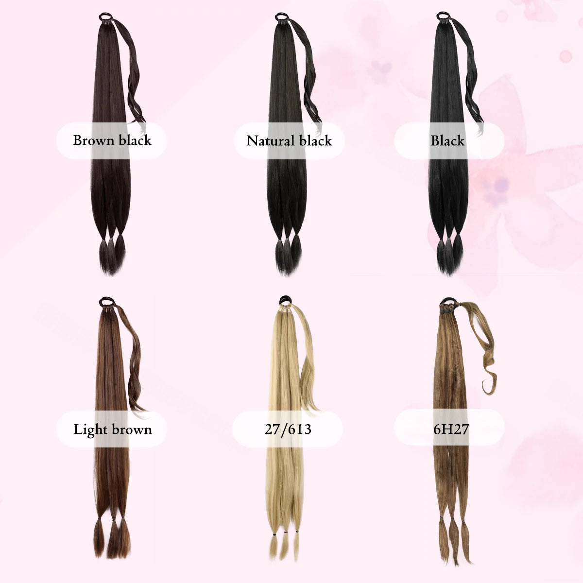 22-40 Inch (56-100 cm) Synthetic Braided Ponytail Hair Extension with Elastic Band