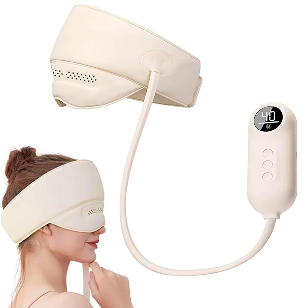 Electric Head Massager – Scalp & Eye Airbag Massager with Heat and Kneading, USB Rechargeable, 4 Modes