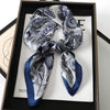Satin Square Scarf 70cm (27.6 in) Silk-Look Polyester Neck & Hair Tie Bandana for Women Floral Headscarf Hijab