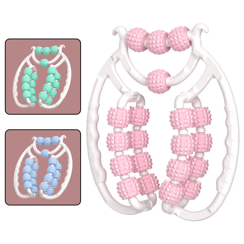 Dual-Ring 20-Roller Leg Massager & Thigh/Kegel Exerciser — Anti-Cellulite Slimming Clamp for Home