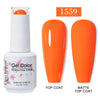 Red Semi-Permanent UV Gel Nail Polish 15ml (0.5 fl oz) Top & Base Hybrid