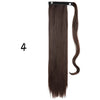 Wrap-Around Clip-In Ponytail Hair Extension 22-34 in (56-86 cm) Long Straight Heat-Resistant Synthetic Blonde Brown