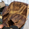Leopard Print Satin Polyester Scarf 35.4 x 35.4 in (90 x 90 cm), Headband Hair Bandana, Neck & Bag Wrap