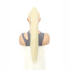 24Inch Synthetic Long Straight Claw Clip On Ponytail Hair Extensions Heat Resistant Ponytail Blonde Black Hairpiece for Women
