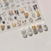 Gold Snowflake & Snowman 3D Self-Adhesive Christmas Nail Stickers with Rhinestones, 10.3 x 8 cm (4.06 x 3.15 in) Sheet